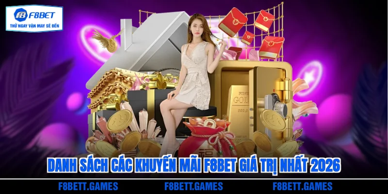 Danh sách các khuyến mãi F8BET giá trị nhất 2026