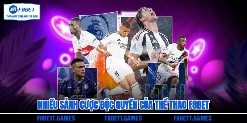 Nhiều sảnh cược độc quyền của Thể thao F8BET
